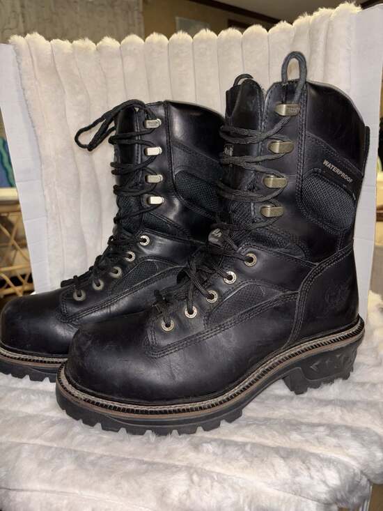 Georgia Boot Other - Georgia Boot LA Logger Waterproof Black Work Boots EH Mens 8M GB00619 Comp Toe